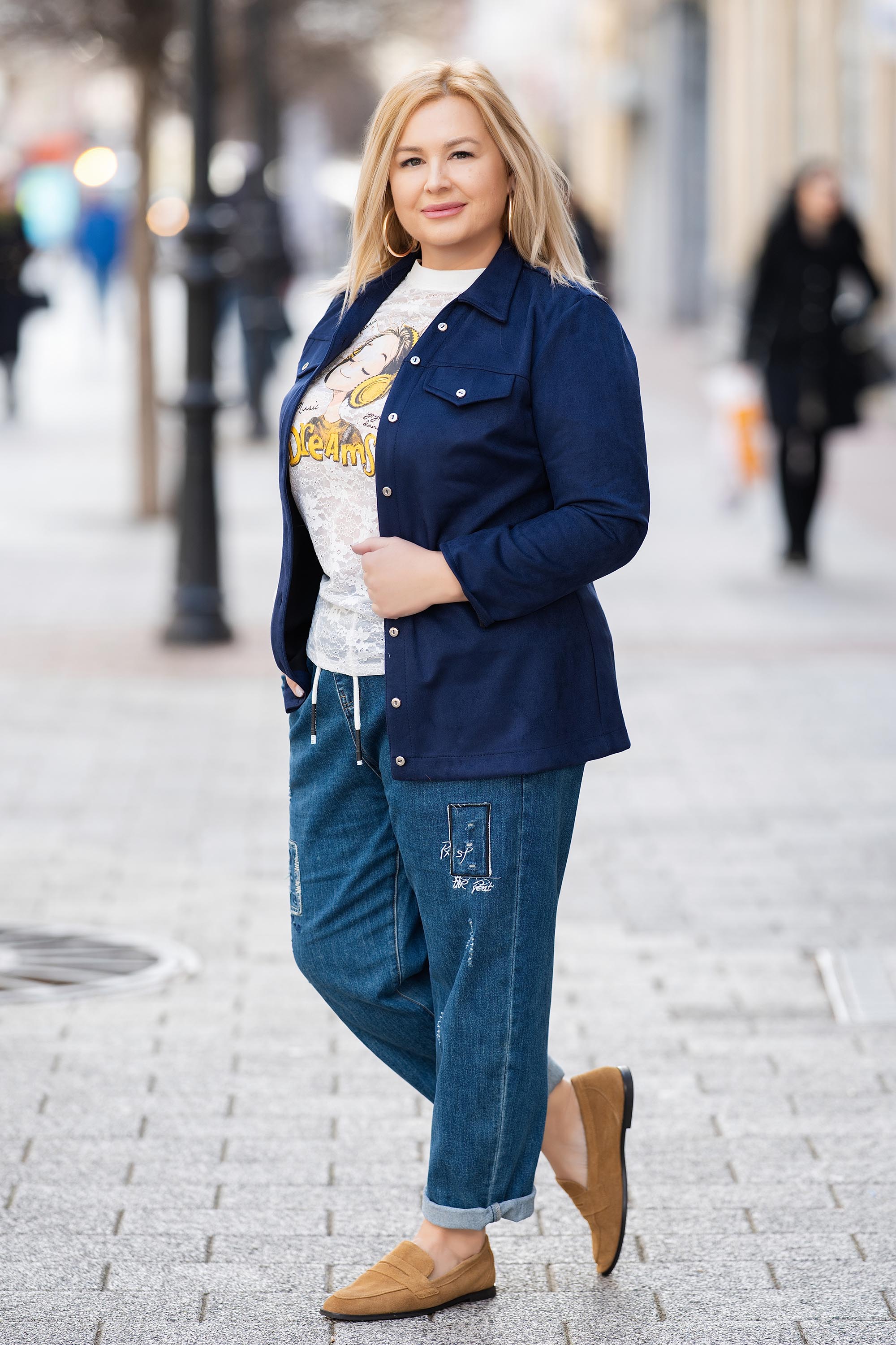 МАКСИ велурено яке тип риза в тъмносин цвят