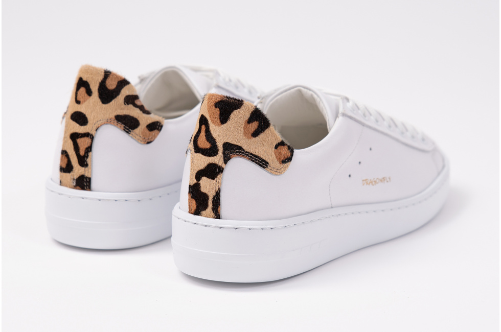 White Eunoia Sneakers with Pony Accent